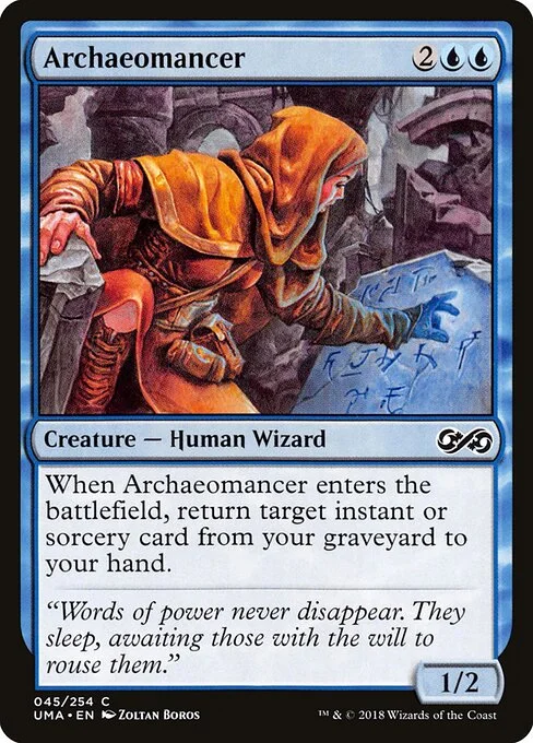 Archaeomancer, carta Magic di tipo Creature — Human Wizard illustrata da Zoltan Boros