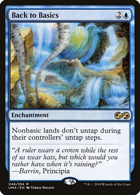 Back to Basics, carta Magic di tipo Enchantment illustrata da Terese Nielsen