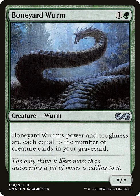Boneyard Wurm, carta Magic di tipo Creature — Wurm illustrata da Jaime Jones
