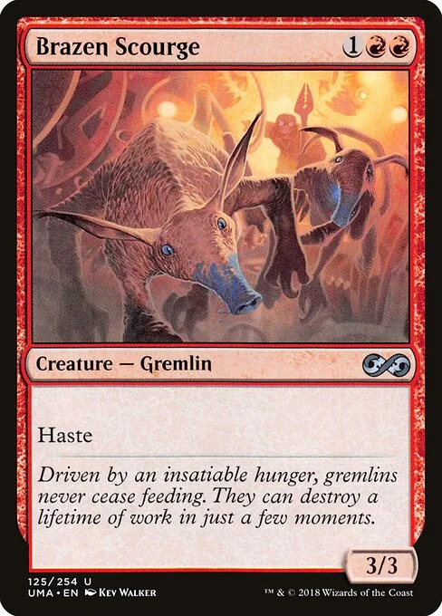 Brazen Scourge, carta Magic di tipo Creature — Gremlin illustrata da Kev Walker