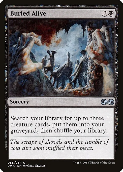 Buried Alive, carta Magic di tipo Sorcery illustrata da Greg Staples