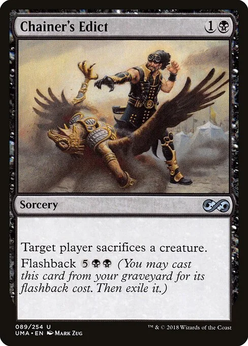 Chainer's Edict, carta Magic di tipo Sorcery illustrata da Mark Zug