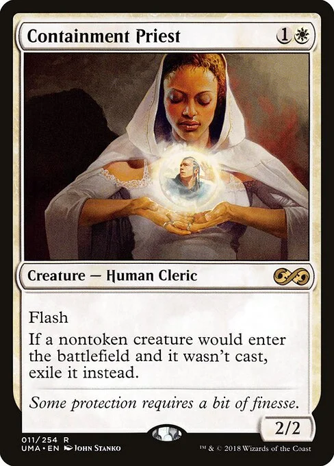 Containment Priest, carta Magic di tipo Creature — Human Cleric illustrata da John Stanko