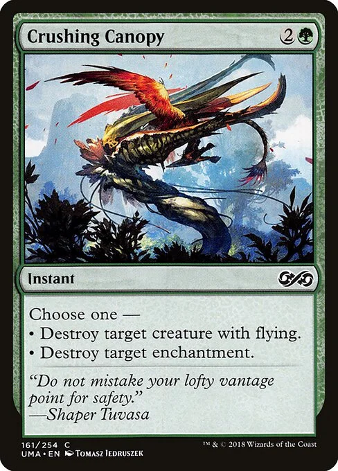 Crushing Canopy, carta Magic di tipo Instant illustrata da Tomasz Jedruszek