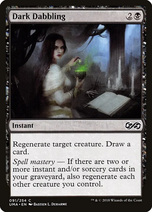 Dark Dabbling, carta Magic di tipo Instant illustrata da Bastien L. Deharme