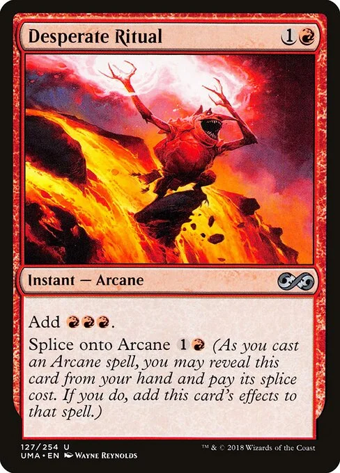 Desperate Ritual, carta Magic di tipo Instant — Arcane illustrata da Wayne Reynolds