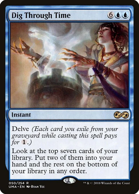 Dig Through Time, carta Magic di tipo Instant illustrata da Ryan Yee