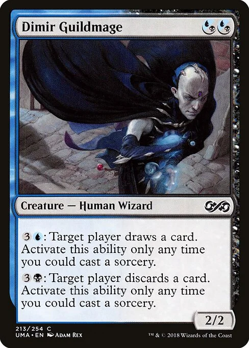 Dimir Guildmage, carta Magic di tipo Creature — Human Wizard illustrata da Adam Rex