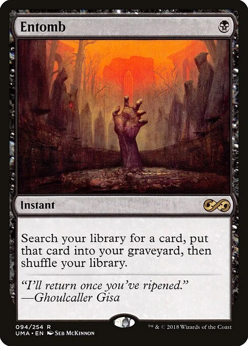 Entomb, carta Magic di tipo Instant illustrata da Seb McKinnon