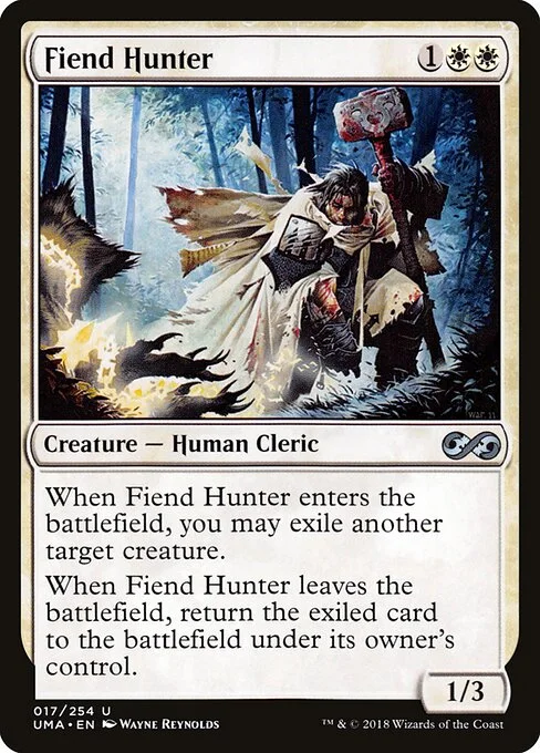 Fiend Hunter, carta Magic di tipo Creature — Human Cleric illustrata da Wayne Reynolds