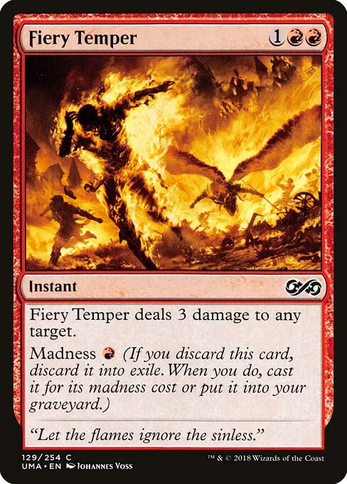 Fiery Temper, carta Magic di tipo Instant illustrata da Johannes Voss