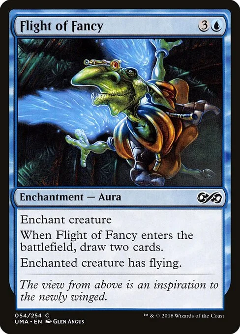 Flight of Fancy, carta Magic di tipo Enchantment — Aura illustrata da Glen Angus