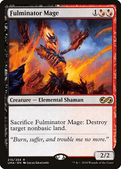 Fulminator Mage, carta Magic di tipo Creature — Elemental Shaman illustrata da Lucas Graciano