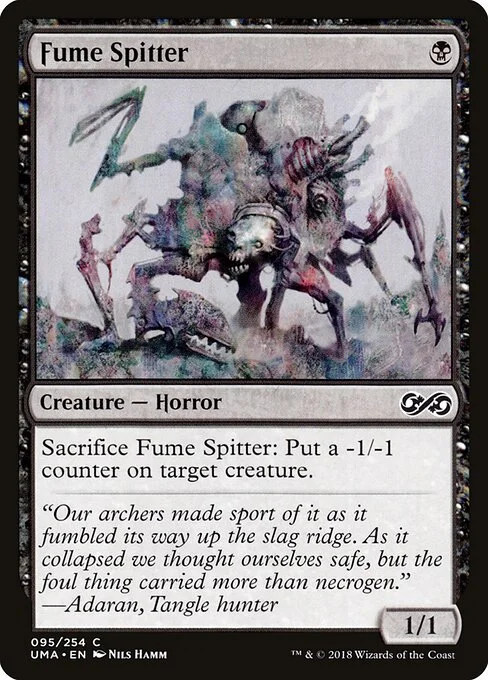 Fume Spitter, carta Magic di tipo Creature — Phyrexian Horror illustrata da Nils Hamm