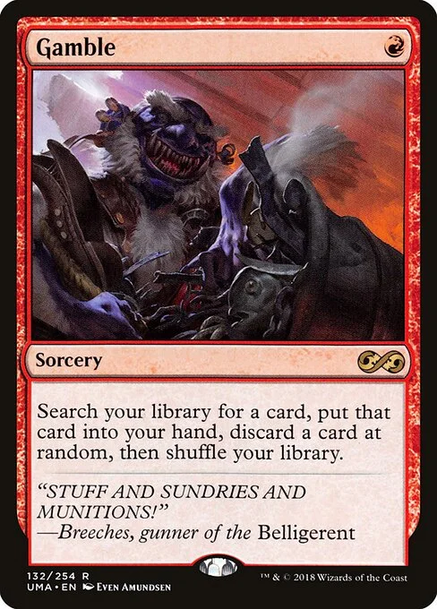 Gamble, carta Magic di tipo Sorcery illustrata da Even Amundsen