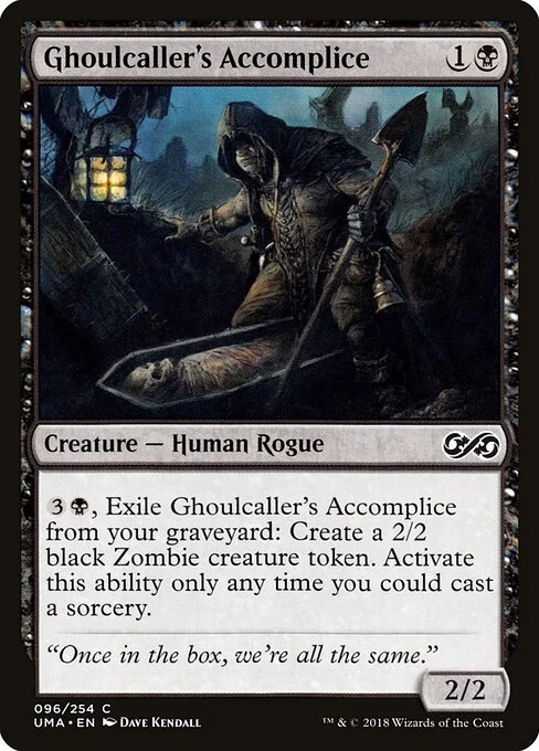 Ghoulcaller's Accomplice, carta Magic di tipo Creature — Human Rogue illustrata da Dave Kendall