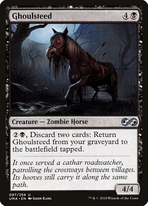 Ghoulsteed, carta Magic di tipo Creature — Zombie Horse illustrata da Jason Kang