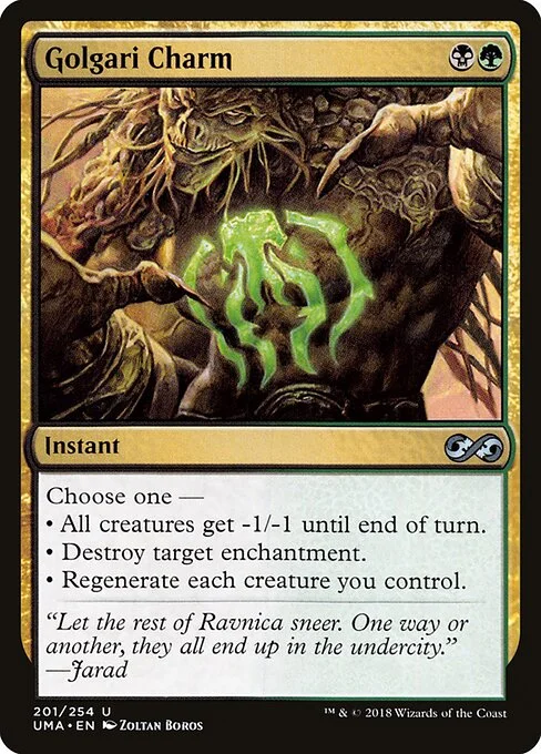 Golgari Charm, carta Magic di tipo Instant illustrata da Zoltan Boros