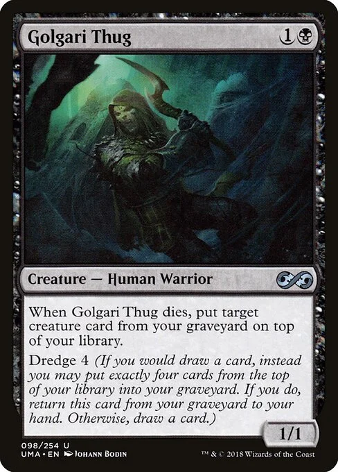 Golgari Thug, carta Magic di tipo Creature — Human Warrior illustrata da Johann Bodin