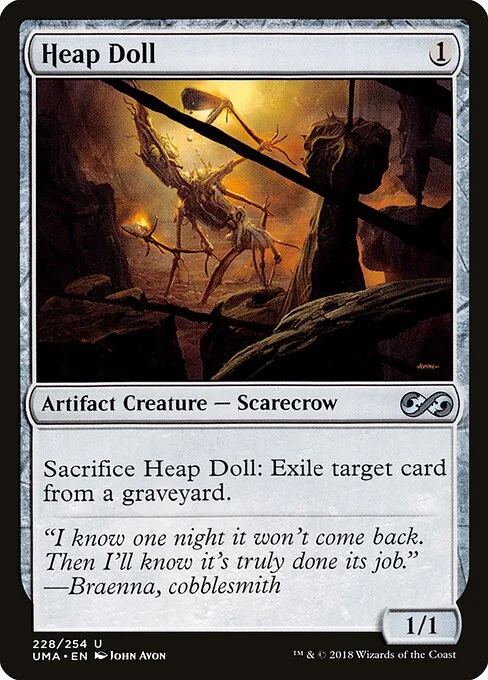 Heap Doll, carta Magic di tipo Artifact Creature — Scarecrow illustrata da John Avon
