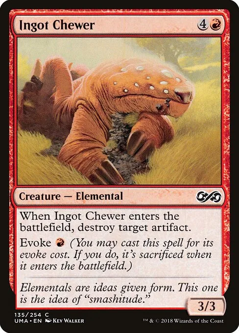 Ingot Chewer, carta Magic di tipo Creature — Elemental illustrata da Kev Walker