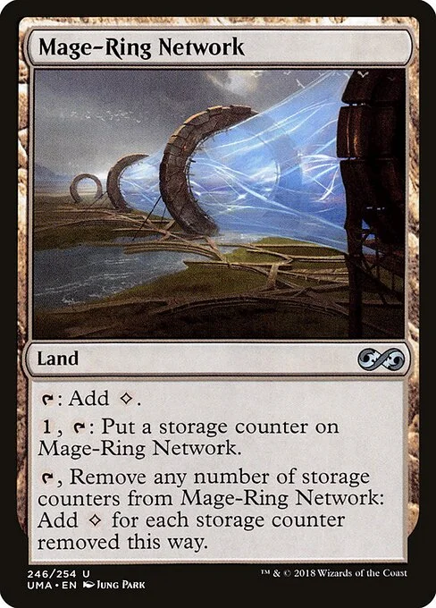 Mage-Ring Network, carta Magic di tipo Land illustrata da Jung Park