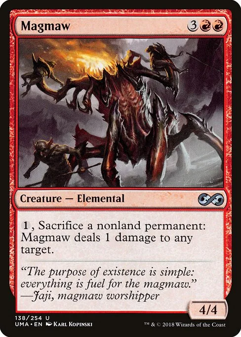 Magmaw, carta Magic di tipo Creature — Elemental illustrata da Karl Kopinski
