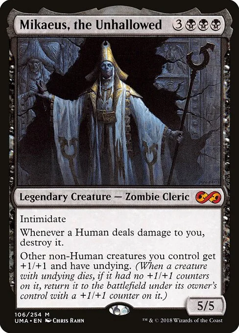 Mikaeus, the Unhallowed, carta Magic di tipo Legendary Creature — Zombie Cleric illustrata da Chris Rahn