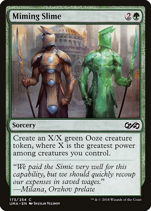 Miming Slime, carta Magic di tipo Sorcery illustrata da Svetlin Velinov