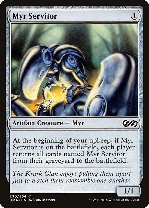 Myr Servitor, carta Magic di tipo Artifact Creature — Myr illustrata da John Matson