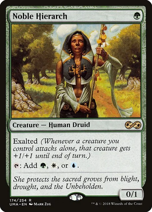Noble Hierarch, carta Magic di tipo Creature — Human Druid illustrata da Mark Zug