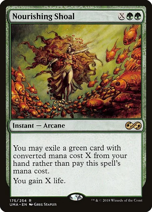 Nourishing Shoal, carta Magic di tipo Instant — Arcane illustrata da Greg Staples