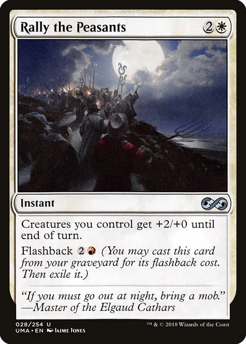 Rally the Peasants, carta Magic di tipo Instant illustrata da Jaime Jones