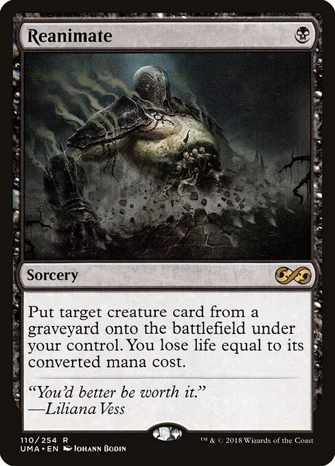 Reanimate, carta Magic di tipo Sorcery illustrata da Johann Bodin