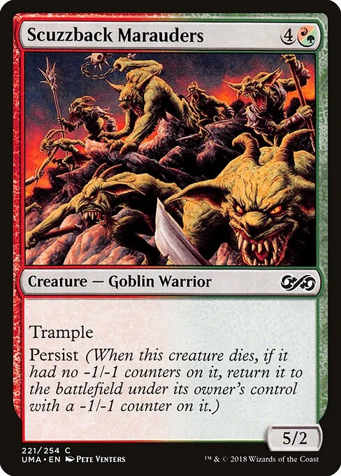 Scuzzback Marauders, carta Magic di tipo Creature — Goblin Warrior illustrata da Pete Venters