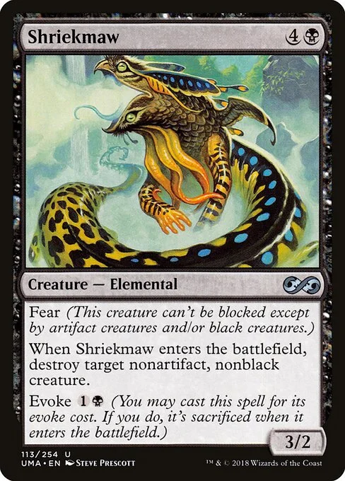 Shriekmaw, carta Magic di tipo Creature — Elemental illustrata da Steve Prescott
