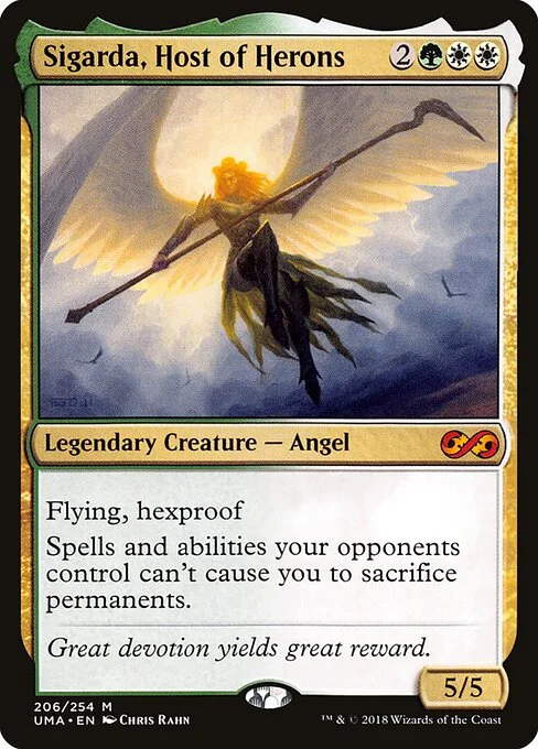 Sigarda, Host of Herons, carta Magic di tipo Legendary Creature — Angel illustrata da Chris Rahn