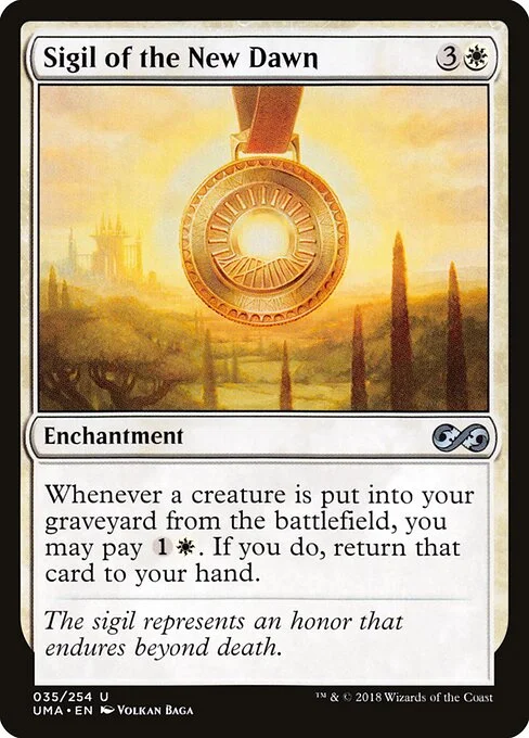 Sigil of the New Dawn, carta Magic di tipo Enchantment illustrata da Volkan Baǵa