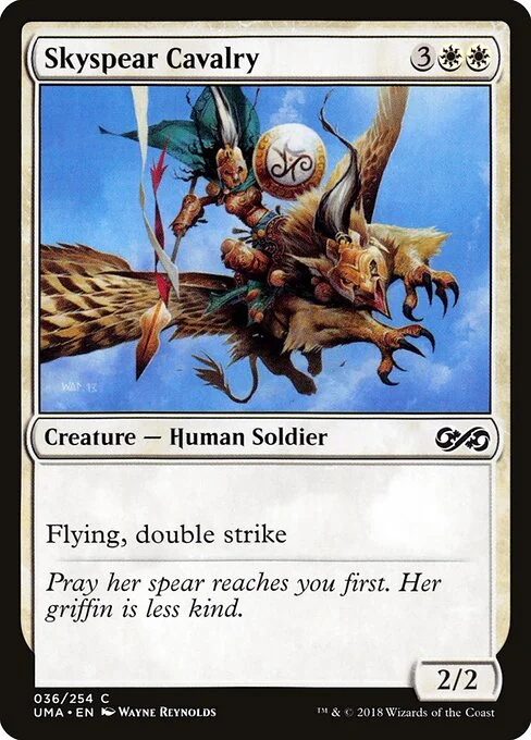 Skyspear Cavalry, carta Magic di tipo Creature — Human Soldier illustrata da Wayne Reynolds