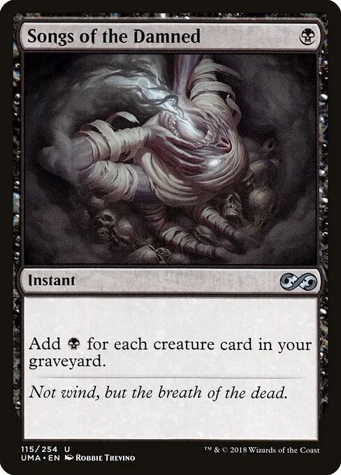 Songs of the Damned, carta Magic di tipo Instant illustrata da Robbie Trevino