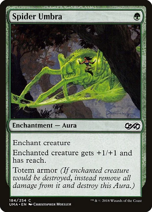 Spider Umbra, carta Magic di tipo Enchantment — Aura illustrata da Christopher Moeller
