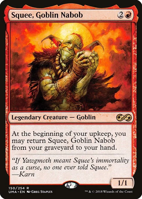 Squee, Goblin Nabob, carta Magic di tipo Legendary Creature — Goblin illustrata da Greg Staples