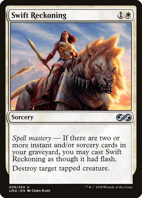 Swift Reckoning, carta Magic di tipo Sorcery illustrata da Chris Rahn