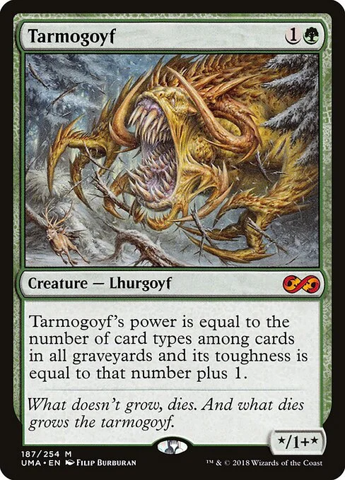 Tarmogoyf, carta Magic di tipo Creature — Lhurgoyf illustrata da Filip Burburan
