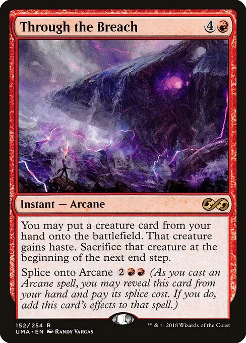 Through the Breach, carta Magic di tipo Instant — Arcane illustrata da Randy Vargas