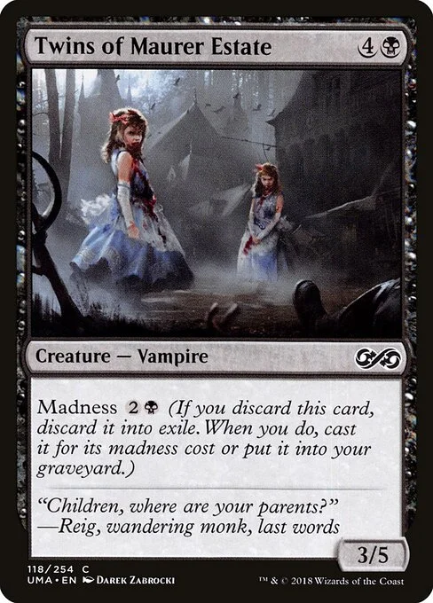 Twins of Maurer Estate, carta Magic di tipo Creature — Vampire illustrata da Darek Zabrocki