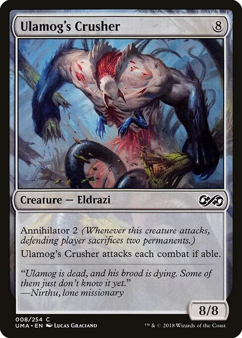 Ulamog's Crusher, carta Magic di tipo Creature — Eldrazi illustrata da Lucas Graciano