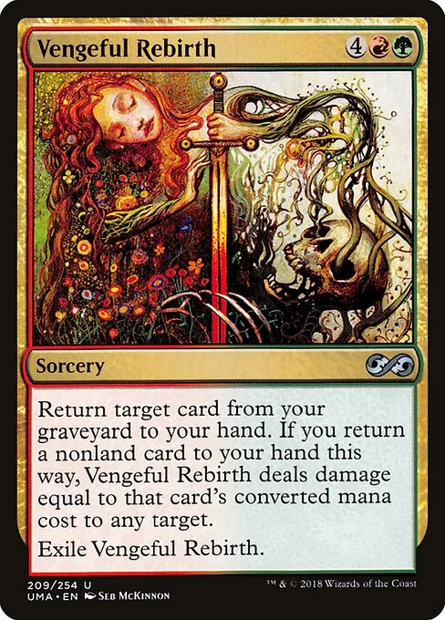 Vengeful Rebirth, carta Magic di tipo Sorcery illustrata da Seb McKinnon