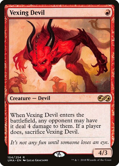Vexing Devil, carta Magic di tipo Creature — Devil illustrata da Lucas Graciano