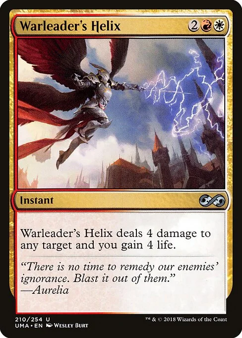 Warleader's Helix, carta Magic di tipo Instant illustrata da Wesley Burt